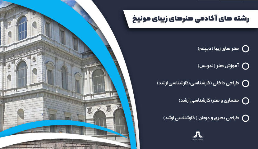 رشته های آکادمی هنرهای زیبای مونیخ